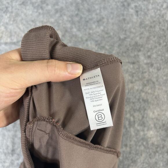 Athleta Pants Womens 6 Brown Brooklyn Stretch Mid Rise Ankle Pull On Hemmed - Picture 9 of 11